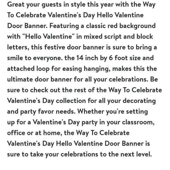 New valentine's Day Hello Valentine Door Banner - Picture 7 of 7